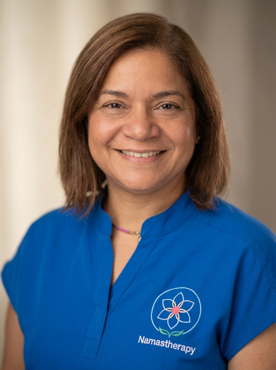Andreina Catano, licensed massage therapist and founder of Namastherapy